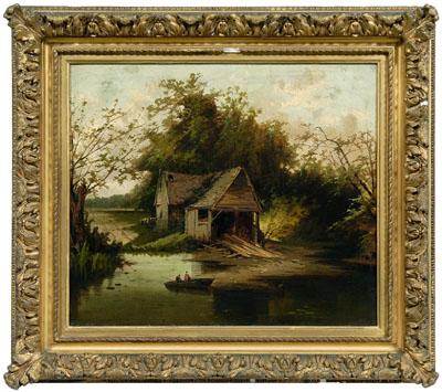 Appraisal: William Aiken Walker painting Charleston South Carolina - cabin on