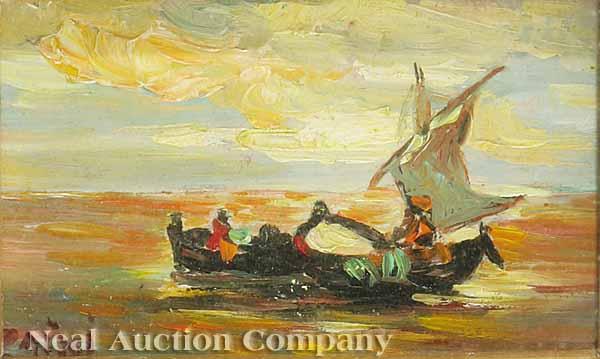 Appraisal: A Collection of Three Maritime Paintings all oil on board