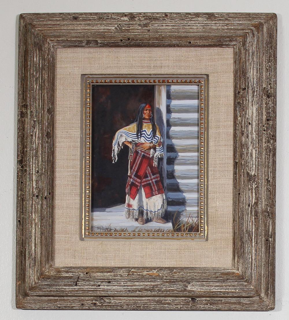 Appraisal: PAUL SURBER Montana New Mexico born gouache on paper Native