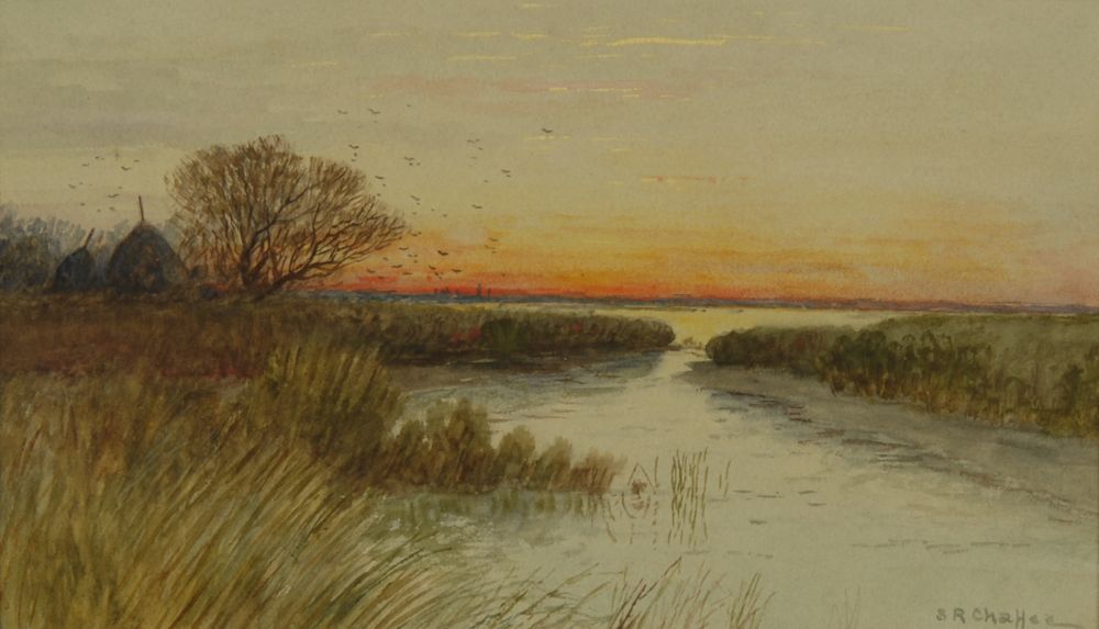 Appraisal: SAMUEL R CHAFFEEAmerican b Sunset on the marsh Signed lower