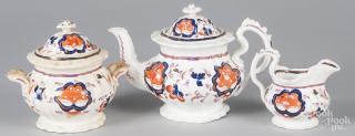 Appraisal: Gaudy ironstone to include a teapot '' h a sugar