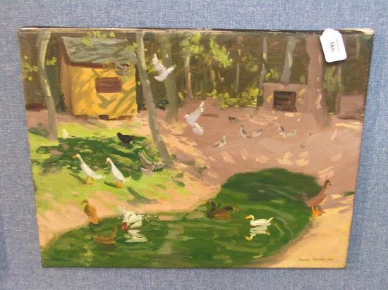 Appraisal: ANDREW MACARA b - 'Allestree Park Derby' signed and dated