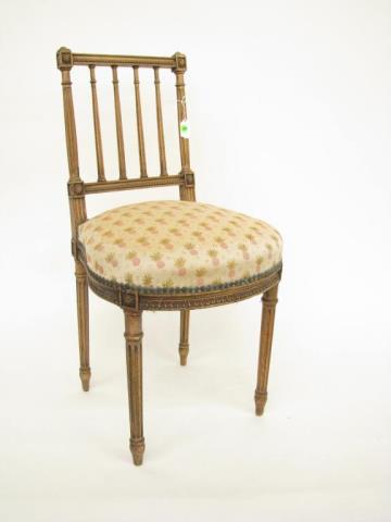 Appraisal: A French Louis XV style vanity chair with carved frame