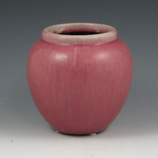 Appraisal: Fulper bulbous vase in rose matte glaze Marked with raised