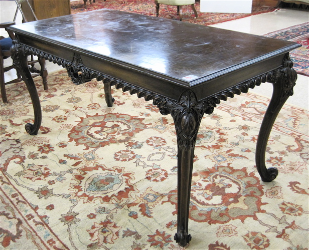 Appraisal: DARK MAHOGANY FOYER TABLE Ketcham Rothschild Furniture Co Chicago c