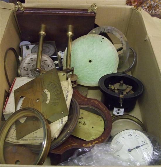 Appraisal: Various clock dials clock cases and parts of movements