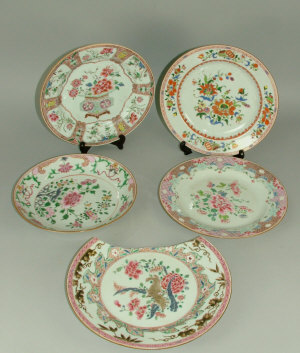 Appraisal: A Chinese famille rose dish late th century the central