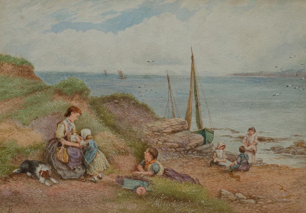 Appraisal: MANNER OF MYLES BIRKET FOSTER - BEACH SCENE NEAR HASTINGS