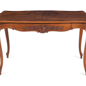 Appraisal: A Louis XV Style Walnut Center Table th Century Height