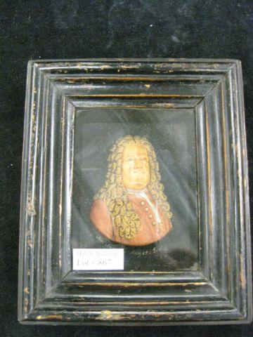 Appraisal: th Century English Wax Bust of Masonic Grand Master handpainted