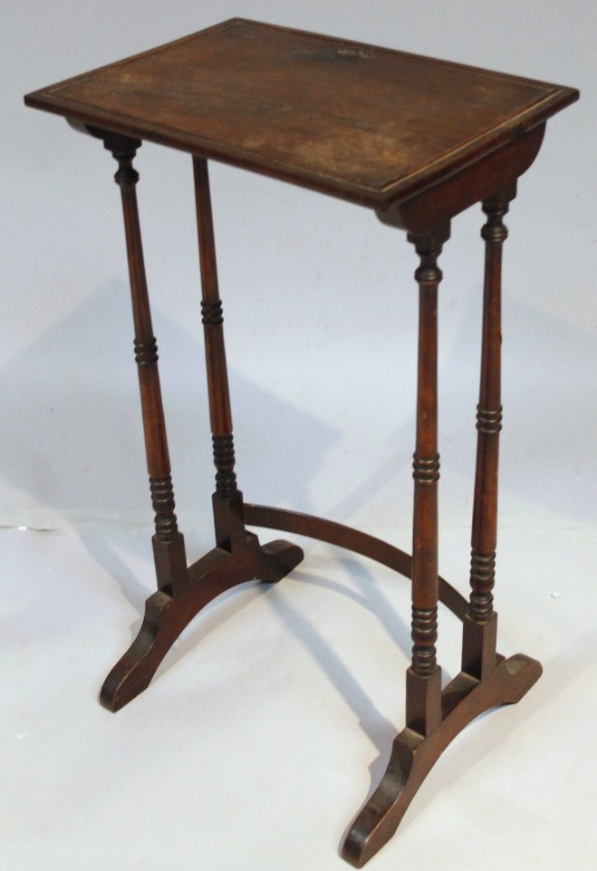 Appraisal: A Regency rosewood side table the rectangular moulded top raised