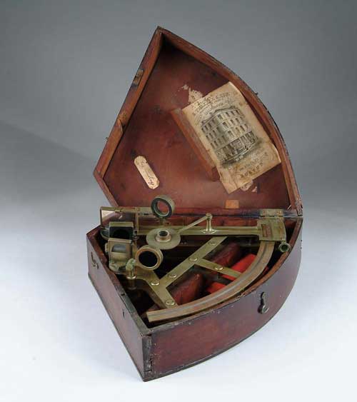 Appraisal: CASED BRASS SEXTANT BY SCHMALCALDER LONDON All brass sextant has