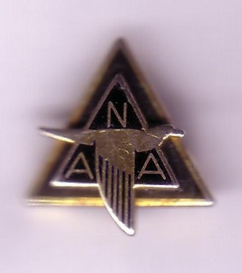 Appraisal: Gordon Cooper's NAA Pin An approximately -inch triangular lapel pin