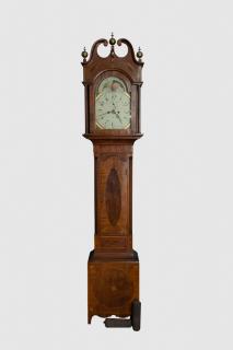 Appraisal: Federal Inlaid Mahogany Tall Case Clock FEDERAL INLAID MAHOGANY TALL