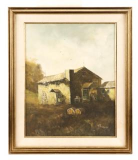 Appraisal: Jorge Tarallo Ranch Scene Oil on Canvas Jorge Tarallo Uruguayan