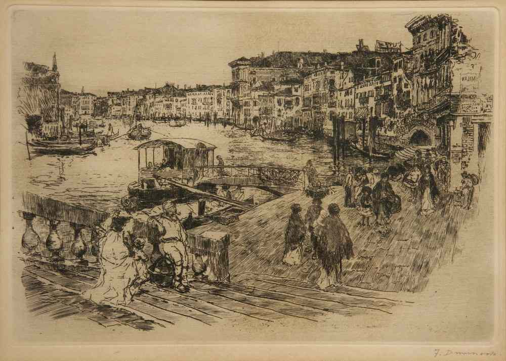 Appraisal: ETCHING - 'View of the Grand Canal' by Frank Duveneck