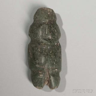 Appraisal: Mezcala Carved Stone Figure c - B C medium green