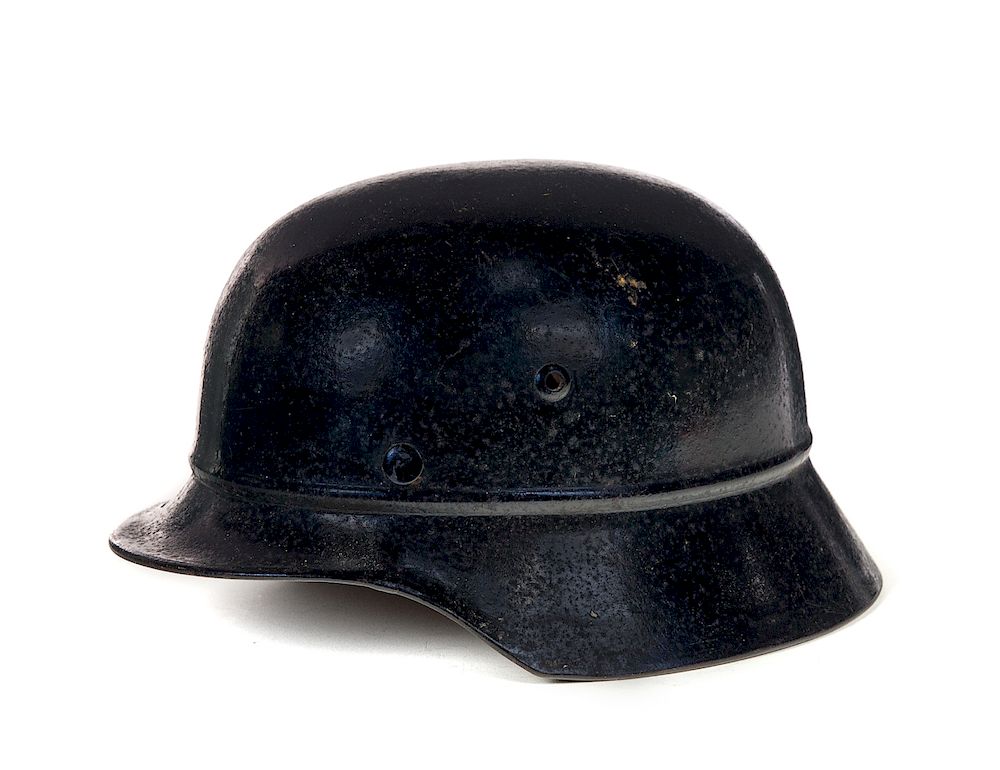 Appraisal: German Nazi Beaded Luftschutz Helmet Good original condition Please Email