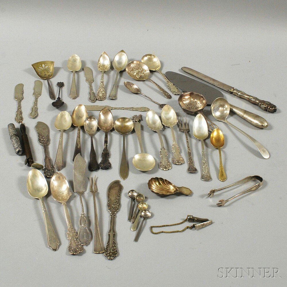 Appraisal: Assorted Group of Mostly Sterling Silver Flatware various makers including