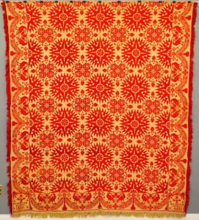 Appraisal: Jacquard coverlet Mathias Klein A mid th century Jacquard coverlet