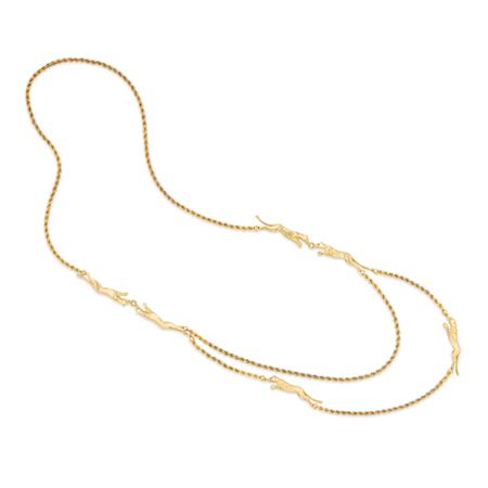 Appraisal: Long Gold Panther Chain Necklace Cartier Estimate -