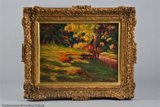 Appraisal: James C Magee - American Landscape Oil on panel Colorful