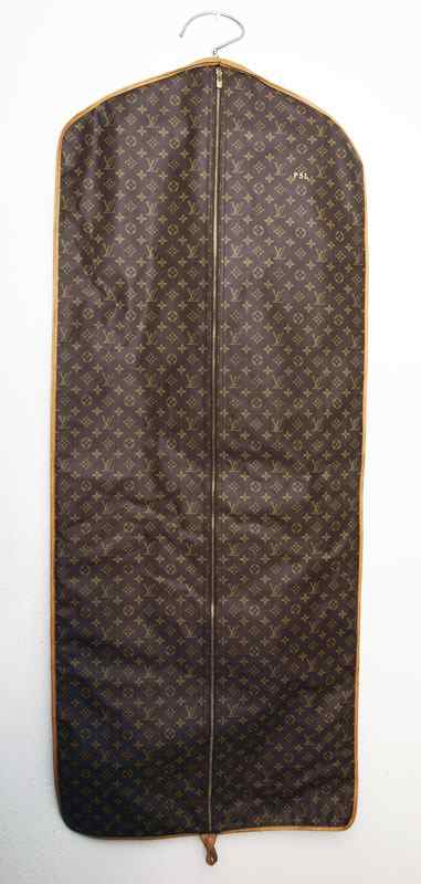 Appraisal: LOUIS VUITTON GARMENT BAG Logo emblazoned leather bag full length