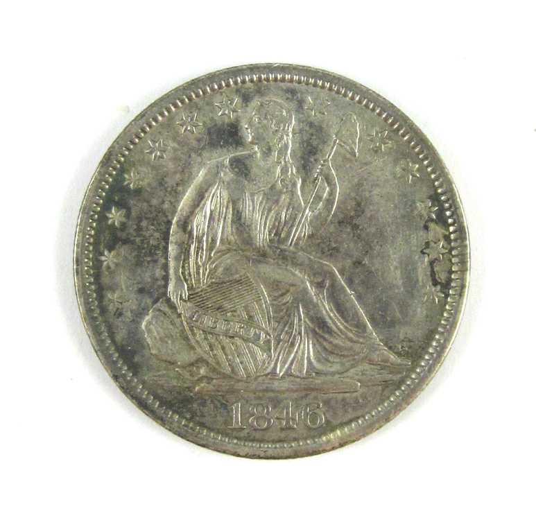 Appraisal: U S SILVER HALF DOLLAR Seated Liberty variety type without