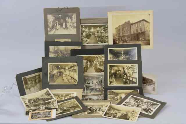 Appraisal: EARLY COUNTRY STORE INTERIOR PHOTOGRAPHS Nice grouping features store interiors