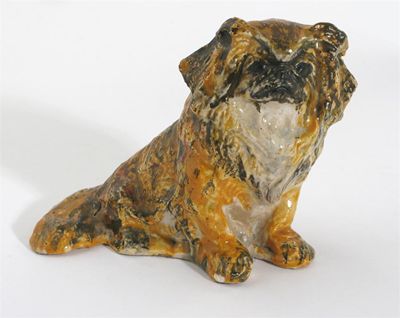 Appraisal: A Stella Crofts pottery figure of a Pekinese dog painted