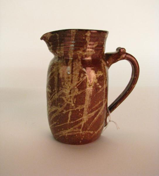 Appraisal: Karl Martz Brown County pottery pitcher '' high brown glaze