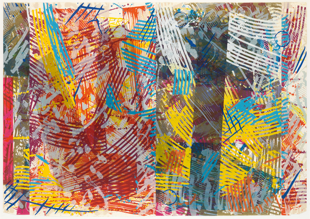 Appraisal: SAM GILLIAM - Pretty Boxes Color screenprint on Arches paper