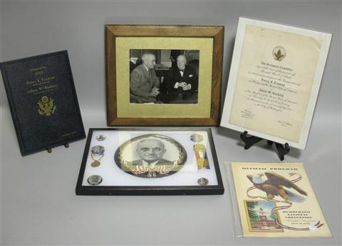 Appraisal: HARRY S TRUMAN PRESIDENTIAL MEMORABILIA Including Democratic national Convention program