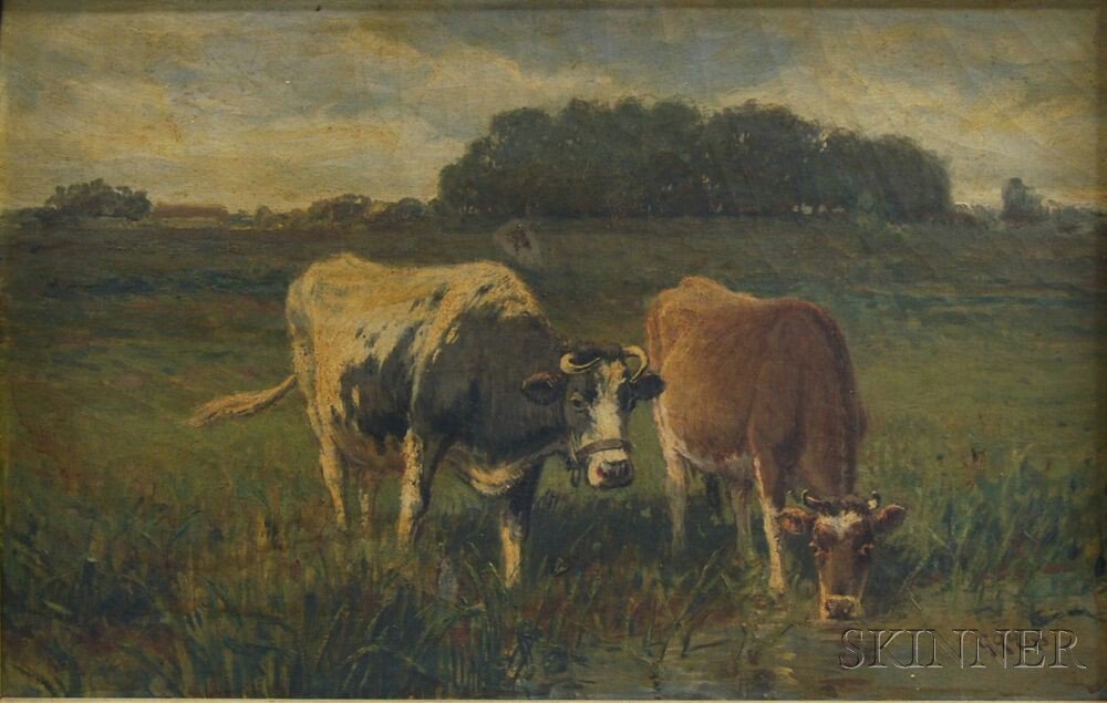 Appraisal: George Arthur Hays American - Grazing Cows Signed GA Hays