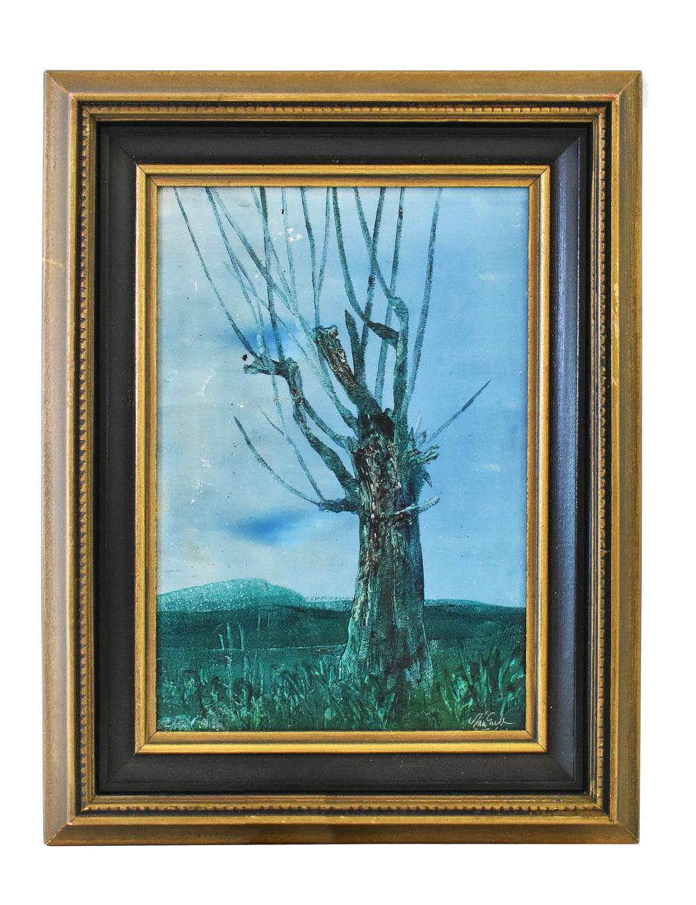 Appraisal: ENDRE SZASZ HUNGARIAN - Untitled Tree Signed Oil on Panel