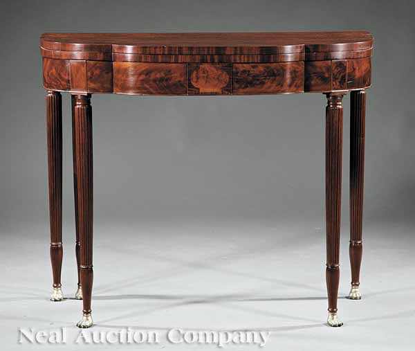 Appraisal: An American Classical Mahogany Card Table early th c attributed