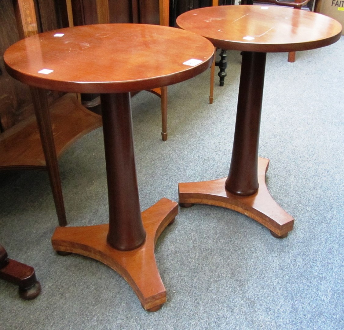 Appraisal: A pair of William IV style occasional tables each with