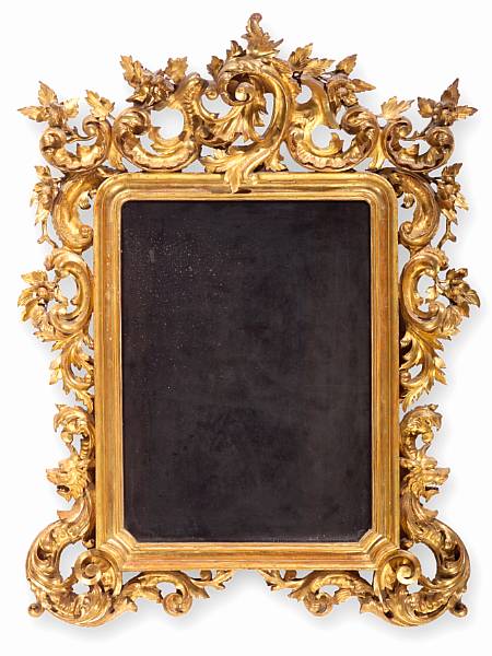 Appraisal: An Italian Baroque giltwood pier mirror last quarter th century