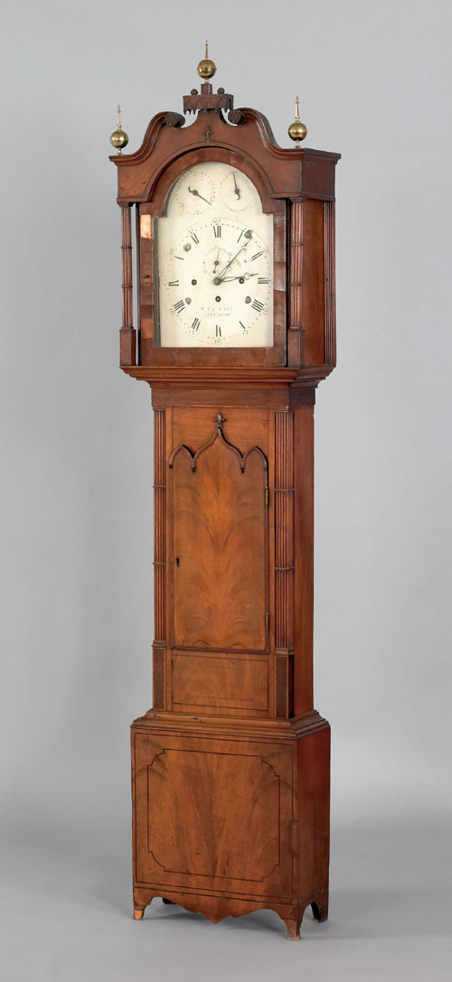 Appraisal: English mahogany tall case clock early th c with an