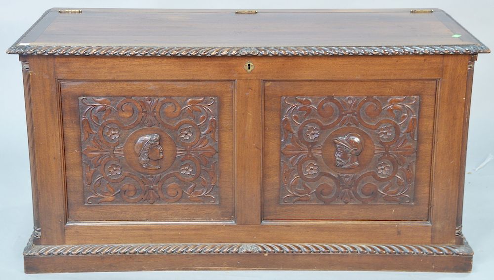 Appraisal: Mahogany lift top chest ht in top x Mahogany lift