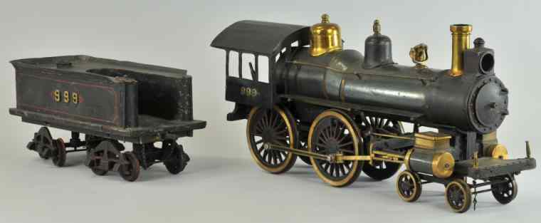 Appraisal: NON PRODUCTION STEAM LOCOMOTIVE AND TENDER Large gauge example -