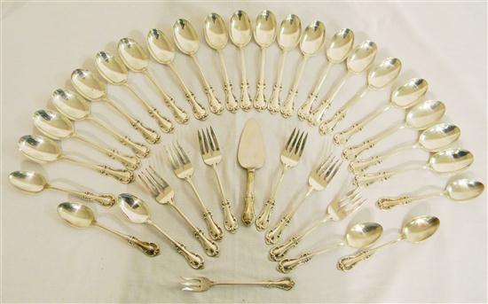 Appraisal: STERLING International ''Joan of Arc'' twenty tablespoons six teaspoons one