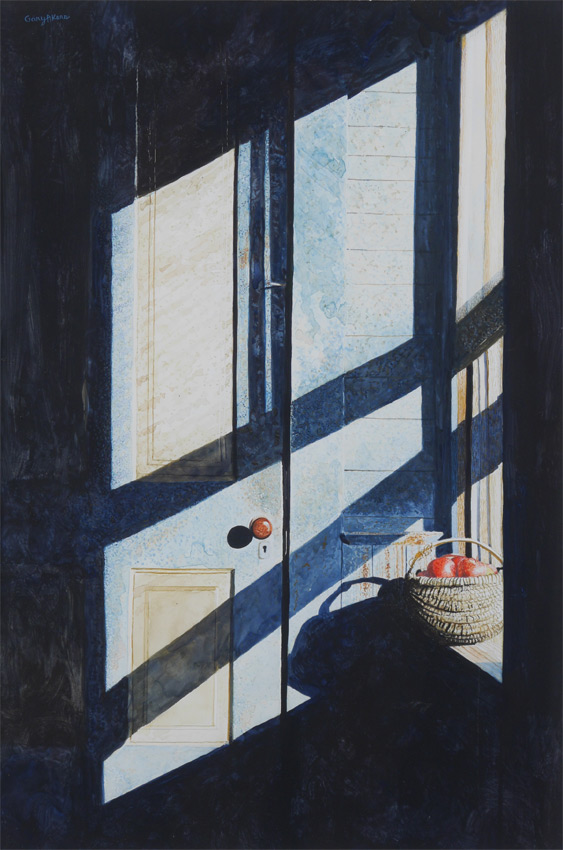 Appraisal: AKERS Gary American - Window Seat with Basket of Fruit