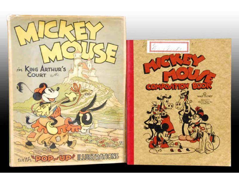 Appraisal: Lot of Mickey Mouse Books Description Mickey Mouse Composition book