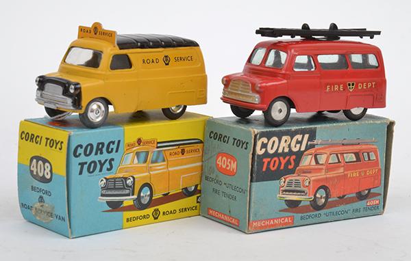 Appraisal: TWO CORGI MODELS INCLUDING BEDFORD ROAD SERVICE VAN APPEARS TOUCHED