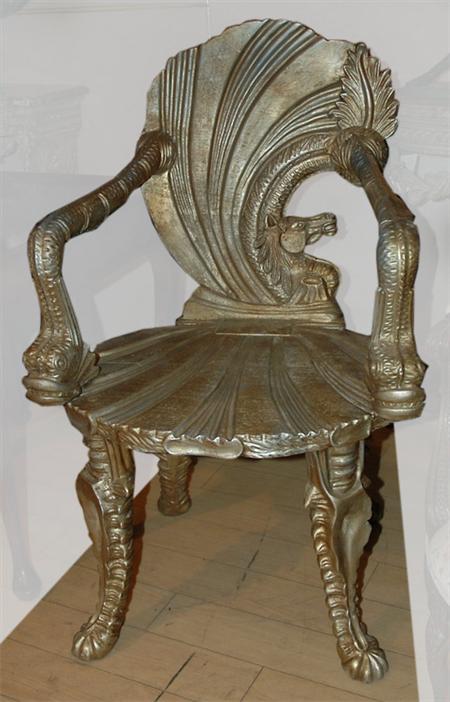 Appraisal: Shell-Form Grotto Chair Estimate nbsp nbsp nbsp - nbsp