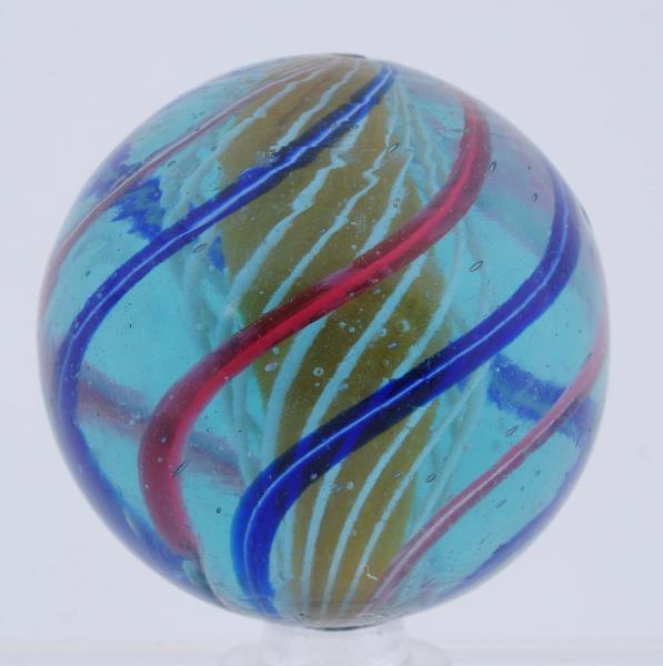 Appraisal: Large -Stage Solid Core Swirl Marble Yellow solid core surrounded