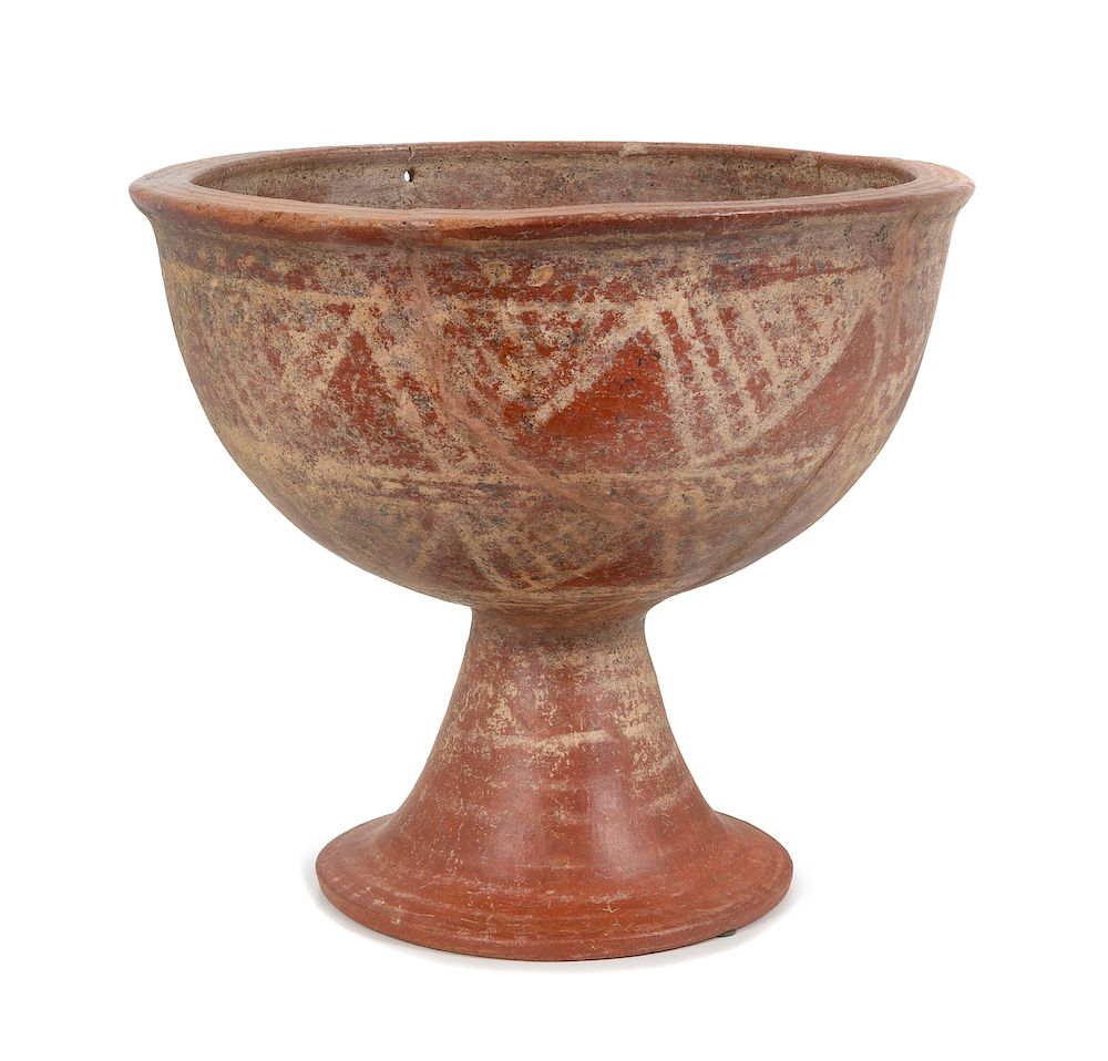 Appraisal: An Etruscan Terra Cotta Footed Bowl An Etruscan Terra Cotta