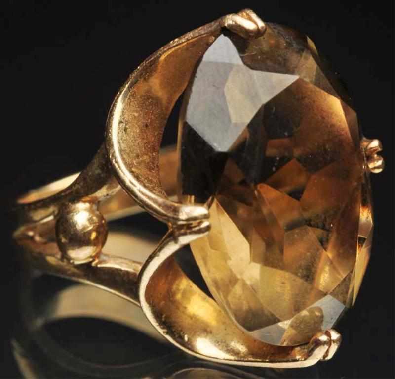 Appraisal: K Y Gold Smokey Topaz Ring Weight grams dwt Condition