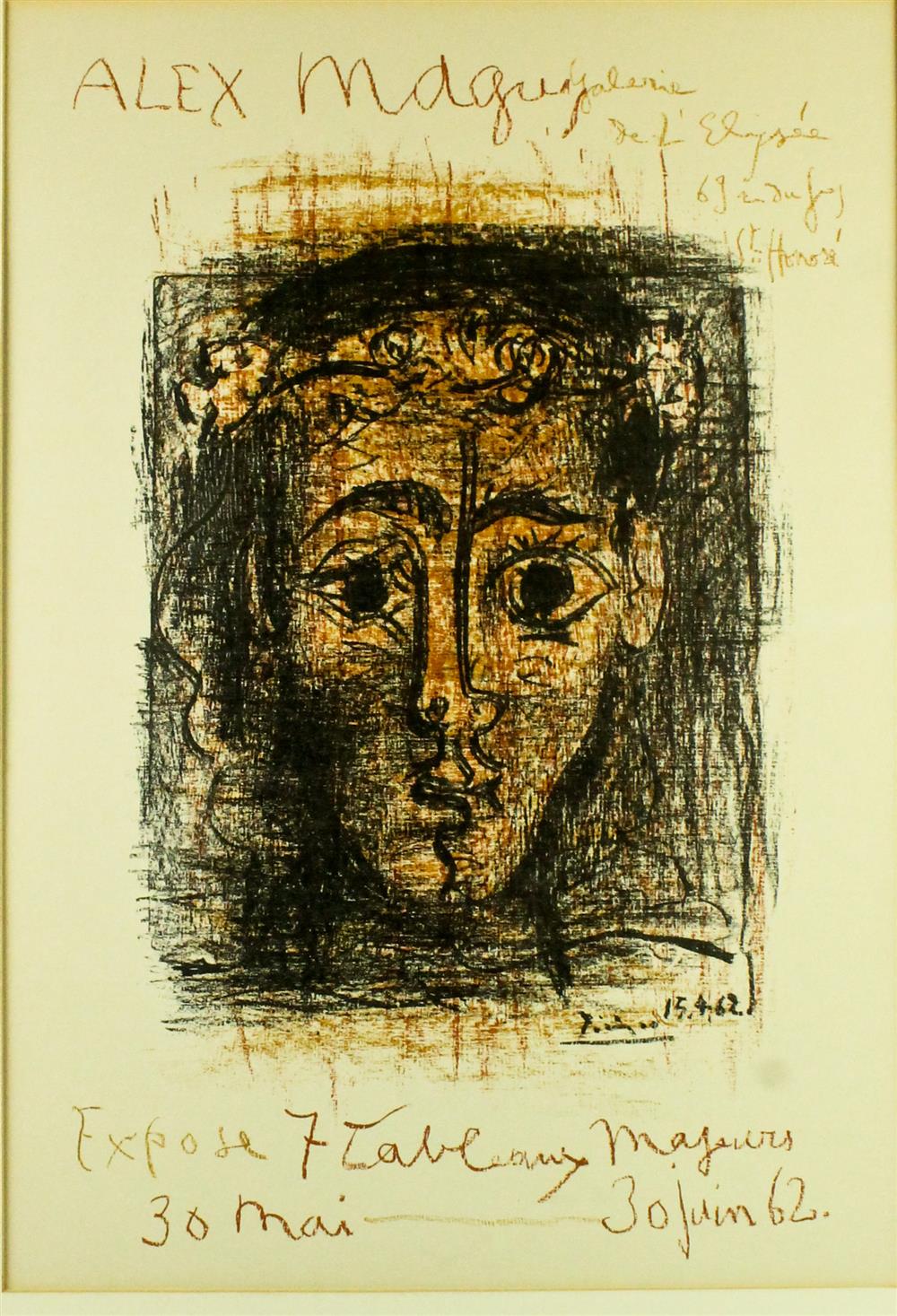 Appraisal: PABLO PICASSO SPANISH - ALEX MAGUY GALERIE DE L'ELYSEE Lithograph